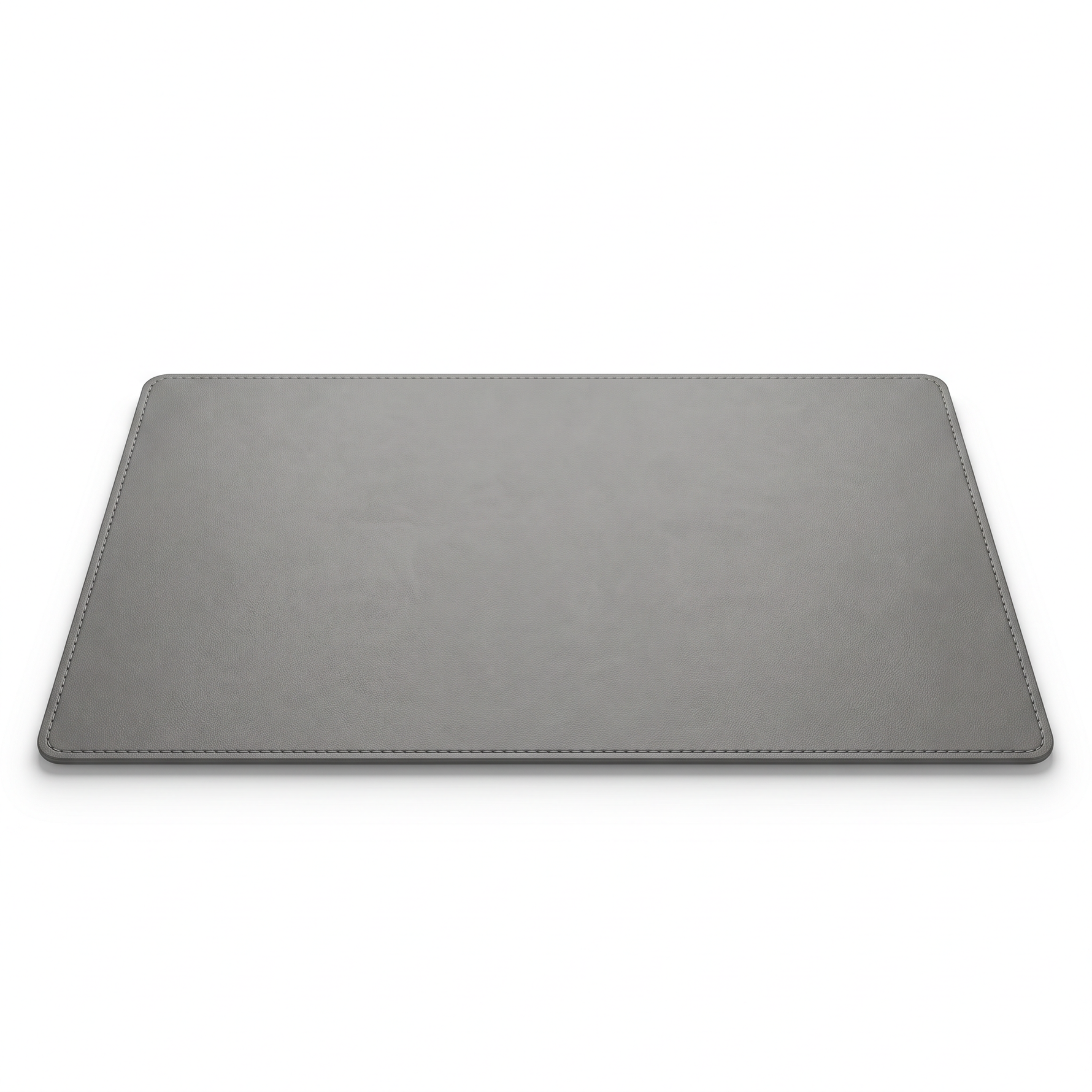 Tapis de bureau cuir PU gris DeskZen