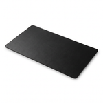 Tapis de bureau cuir PU noir DeskZen
