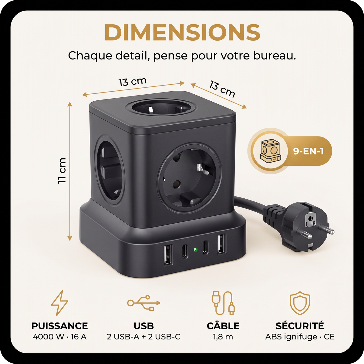 Fiche technique dimensions et specs