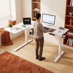 Bureau d'angle Deskzen Corner en position debout