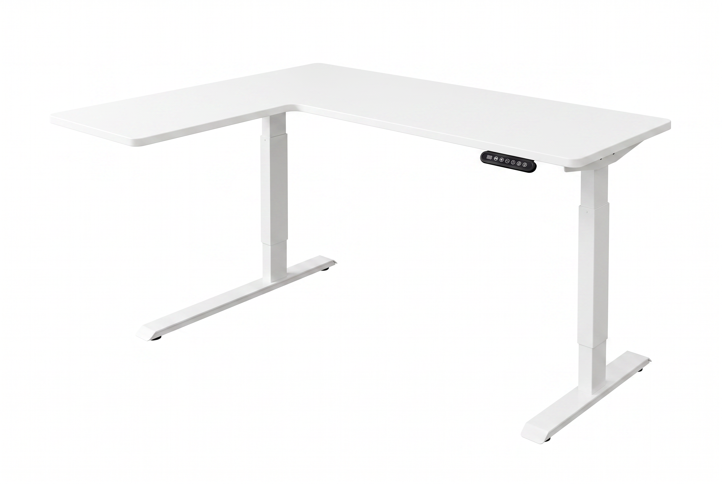 Bureau d'angle en L Deskzen Corner blanc
