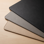 Tapis de bureau DeskZen Premium en noir, gris et beige