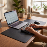 Tapis de bureau DeskZen Premium en situation sur un bureau