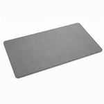 Tapis de bureau DeskZen Premium en cuir PU gris, fond blanc