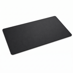 Tapis de bureau DeskZen Premium en cuir PU noir, fond blanc